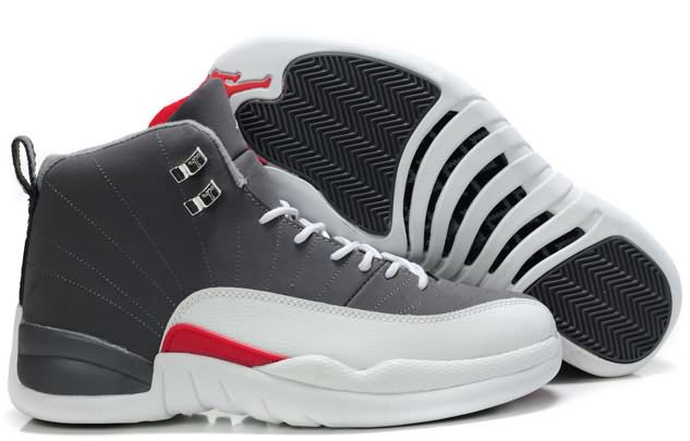 Fast Shipping Air Jordan XII (12) Retro Cool Grey White Team Red Outlet